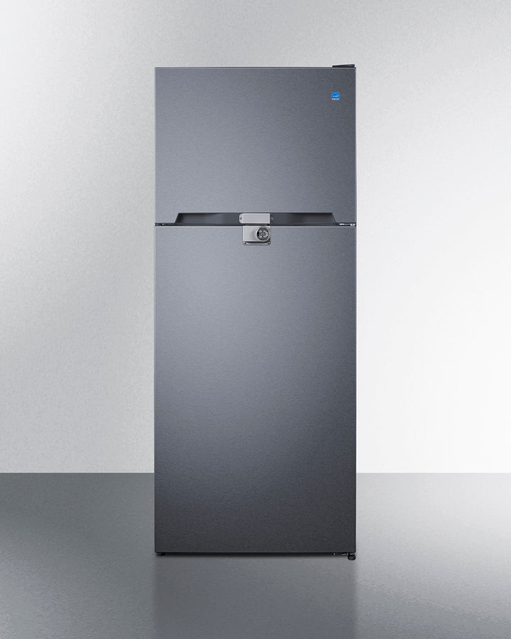 Summit CTR15SSLLF2 28″ Wide Top-Mount Refrigerator-Freezer – 14.8 cu ft Capacity, Frost-Free, Stainless Steel Doors, Built-In Combination Lock