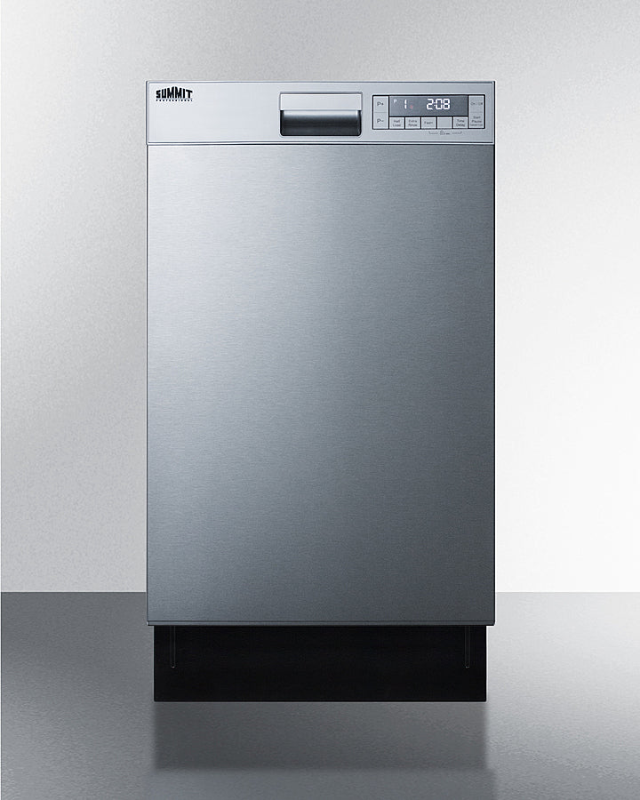 Summit DW18SS4 18″ Wide Built-In Dishwasher – Stainless Steel Door