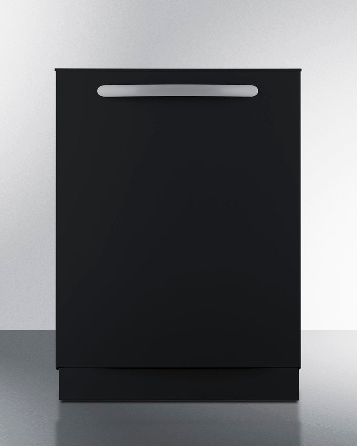 Summit DW243BADA 24″ Wide Built-In Dishwasher – Jet Black Door, ADA-Compliant Height, 10-Place Setting