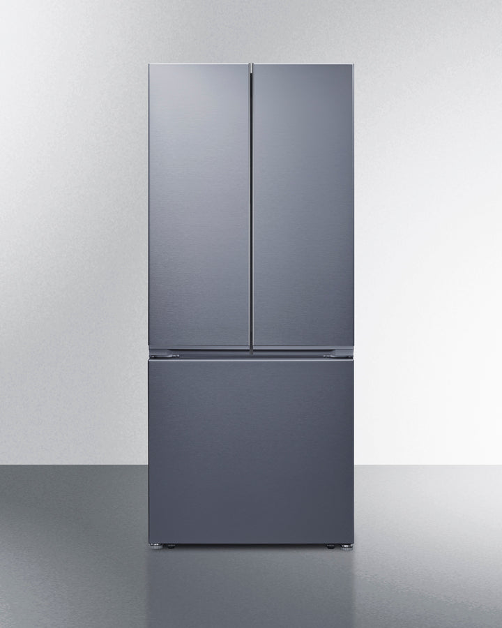 Summit FDRD175SSIM 30" Wide 16.1 cu. ft. French Door Bottom Freezer Refrigerator – Counter Depth, ENERGY STAR Certified, With Icemaker
