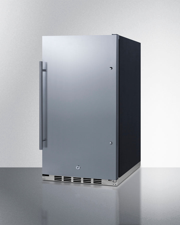 Summit FF195H34 19″ Wide Shallow-Depth Built-In All-Refrigerator — Black Cabinet, 3.13 cu. ft.