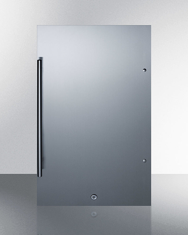 Summit FF195ADA 19″ Wide Shallow-Depth Built-In All-Refrigerator – ADA-Height, Stainless Steel Door