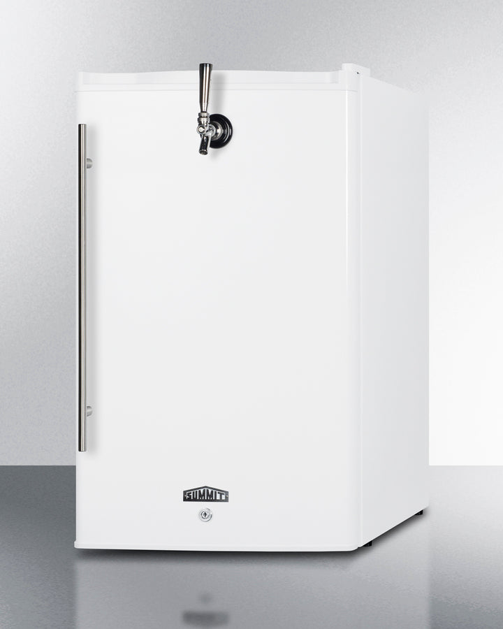 Summit FF31L7FRTP 17″ Tabletop Front-Tap Beer Kegerator – Complete Draft System with CO₂, Regulator & 2.5 Gal Mini Keg – White