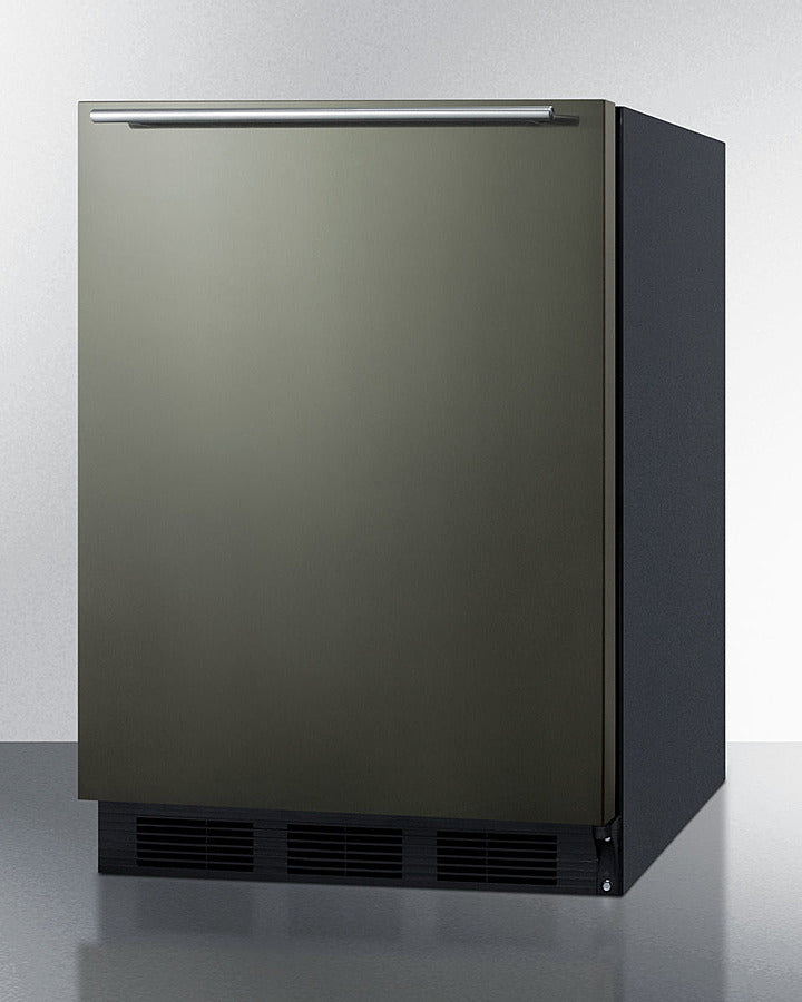 Summit FF63BKBIKSHHADA 24″ Wide ADA-Height Built-In All-Refrigerator – Black Stainless Steel Door & Cabinet