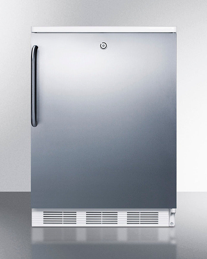 Summit FF6LWBI7SSTB 24" Wide 5.5 cu.ft. Built-In All-Refrigerator – Stainless Steel