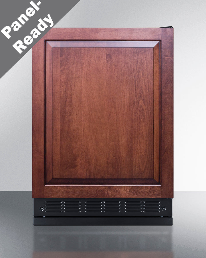 Summit FF708BLSSRSIF 24″ Wide All-Refrigerator – Panel-Ready, 5.3 cu ft, Frost-Free, Black Cabinet