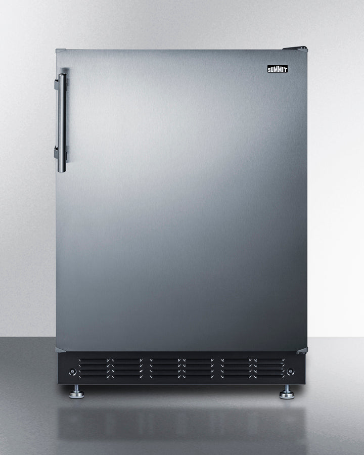 Summit FF708BLSSRS 24" Wide 5.3 cu.ft. All-Refrigerator – ENERGY STAR Stainless Steel