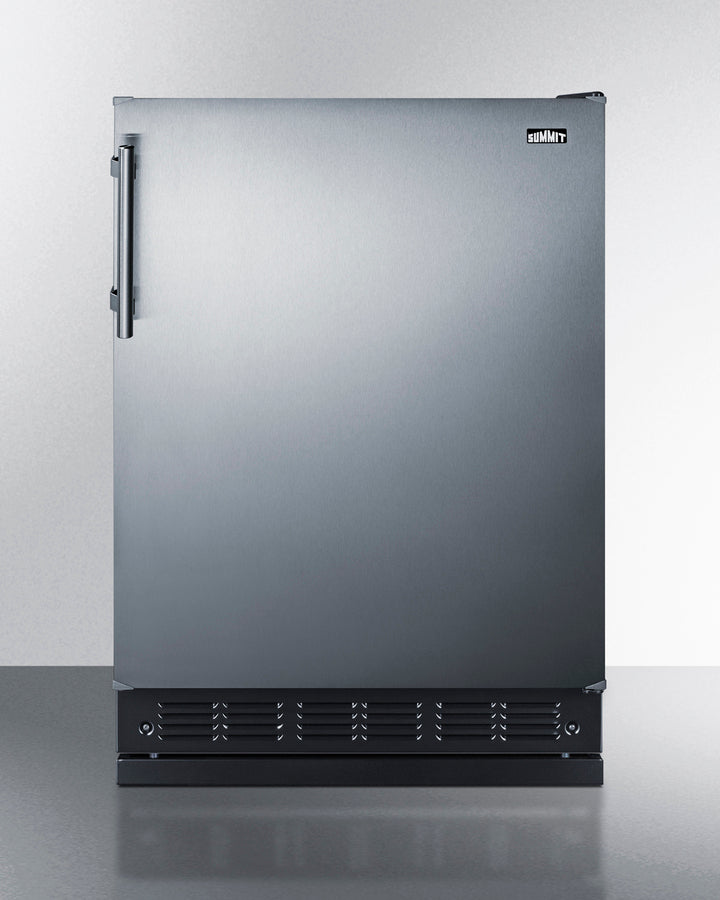 Summit FF708BLSSRS 24" Wide 5.3 cu.ft. All-Refrigerator – ENERGY STAR Stainless Steel
