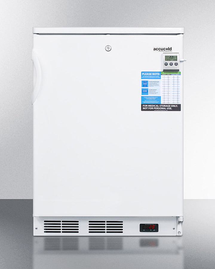 Accucold FF7LWBIVAC 2.6 cu ft Built-In Vaccine/Medication Refrigerator – 24″ Wide, White Cabinet