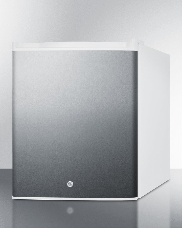 Summit FFAR25L7BISS 1.7 cu ft Compact Built-In All-Refrigerator – Stainless Steel Door / White Cabinet