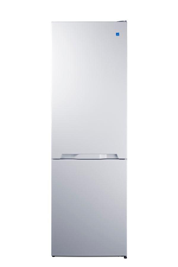 Summit FFBF121WIM 24" Bottom Freezer Refrigerator with Icemaker – White/Stainless Steel