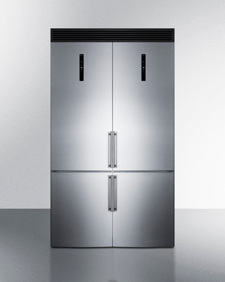Summit FFBF181ES2KIT48 48″ Wide Bottom Freezer Refrigerator Set – Counter-Depth Stainless Steel (23.4 cu.ft.)