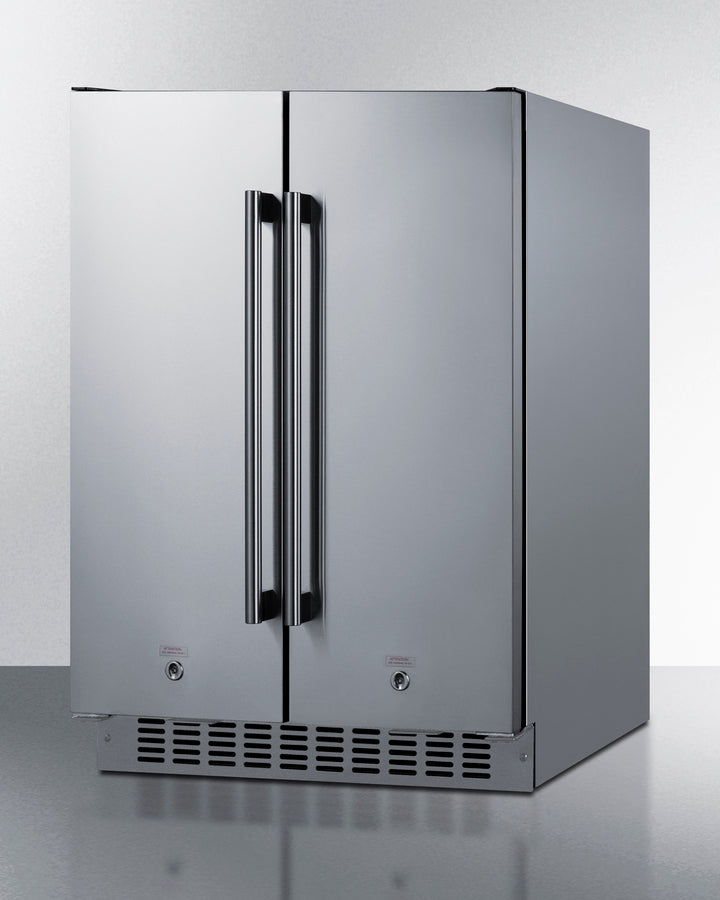 Summit FFRF24SSCSS 24" Wide 3.13 cu.ft. Outdoor Refrigerator-Freezer – Stainless Steel