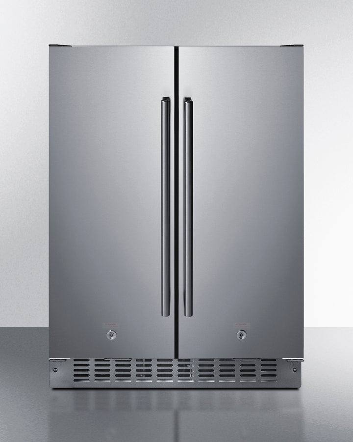 Summit FFRF24SSCSS 24" Wide 3.13 cu.ft. Outdoor Refrigerator-Freezer – Stainless Steel