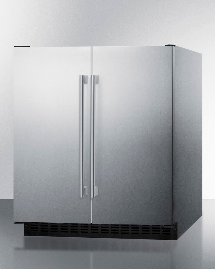 Summit FFRF3075WCSS 30″ Wide Built-In Side-by-Side Refrigerator-Freezer – Stainless Steel Doors, Frost-Free