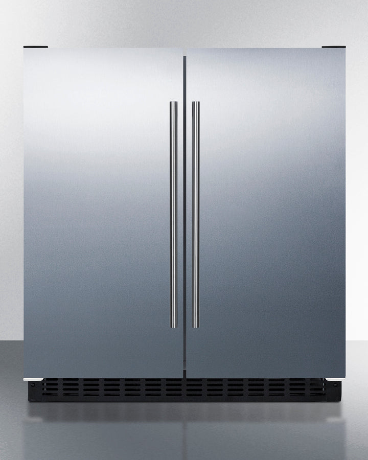 Summit FFRF3075WCSS 30″ Wide Built-In Side-by-Side Refrigerator-Freezer – Stainless Steel Doors, Frost-Free