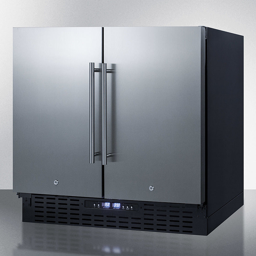 Summit FFRF36 36" Wide 5.8 cu.ft. Built-In Refrigerator-Freezer – Frost-Free Stainless Steel