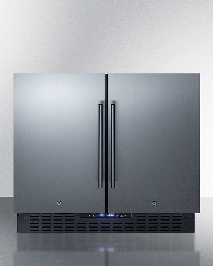 Summit FFRF36 36" Wide 5.8 cu.ft. Built-In Refrigerator-Freezer – Frost-Free Stainless Steel