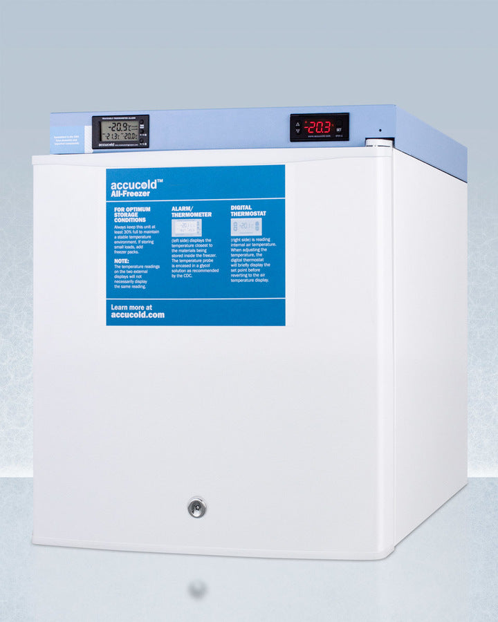 Accucold FS24LMED2 Compact Medical All-Freezer – 1.4 cu. ft., Manual Defrost