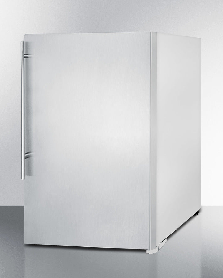 Summit FS605SSVH 22″ Wide Upright All-Freezer – 5.04 cu. ft., Stainless Steel Door