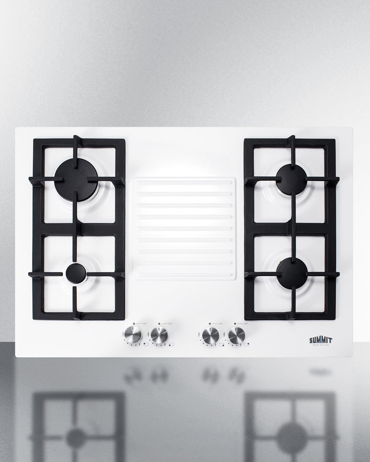Summit GC431W 30″ Wide 4-Burner Gas Cooktop – White Enamel Finish
