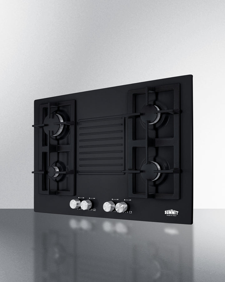 Summit GC432B 30″ Wide 4-Burner Gas Cooktop – Black Matte Finish