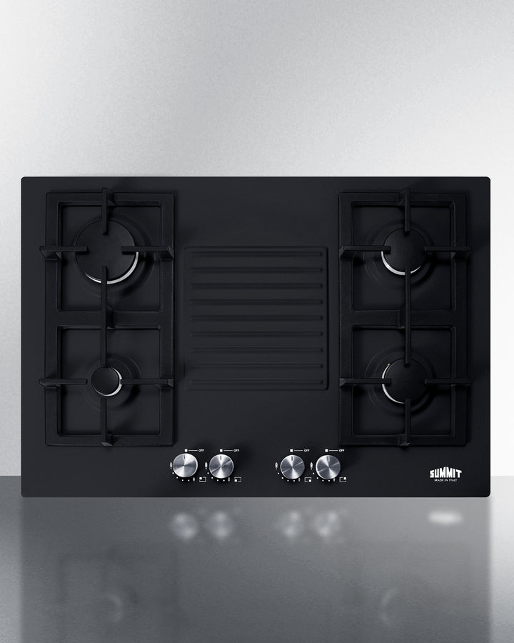 Summit GC432B 30″ Wide 4-Burner Gas Cooktop – Black Matte Finish