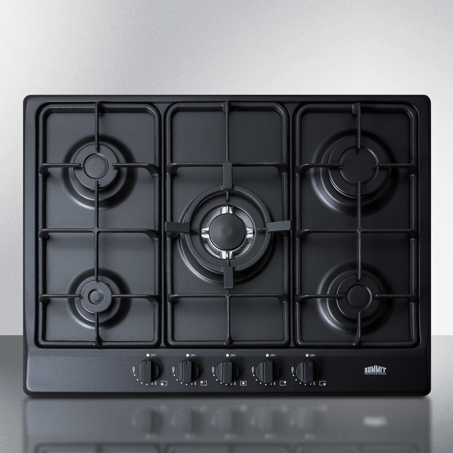 Summit GC5272B 27″ Wide 5-Burner Gas Cooktop – Matte Black Finish