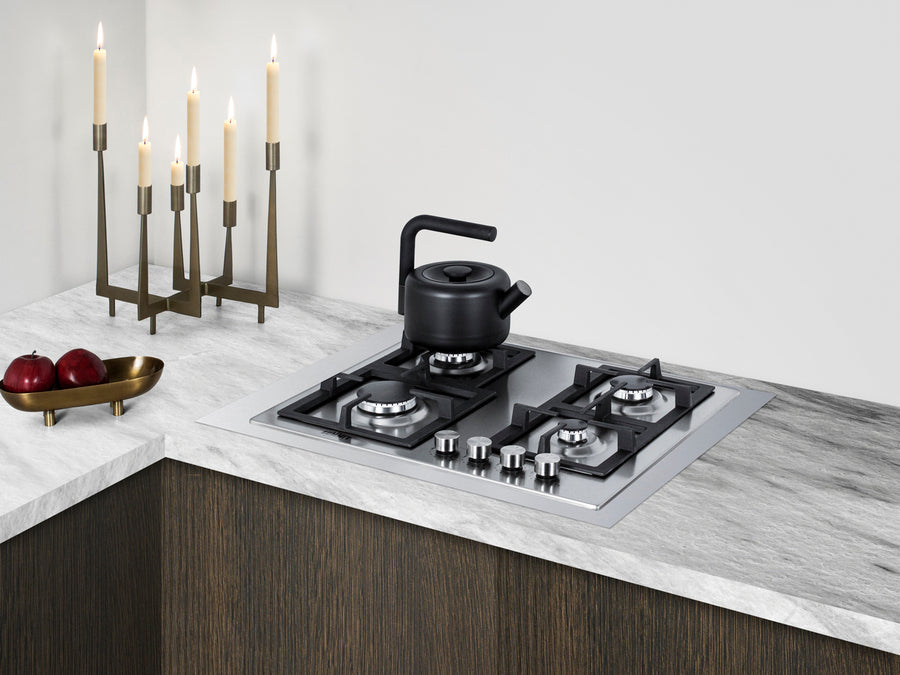 Summit GCJ4SSTK27 27" 4-Burner Gas Cooktop with Trim Kit – Stainless Steel