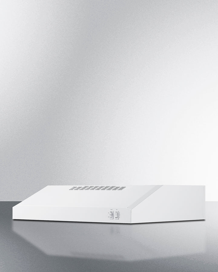 Summit HC24WW 24″ Wide Under-Cabinet Convertible Range Hood – White Finish