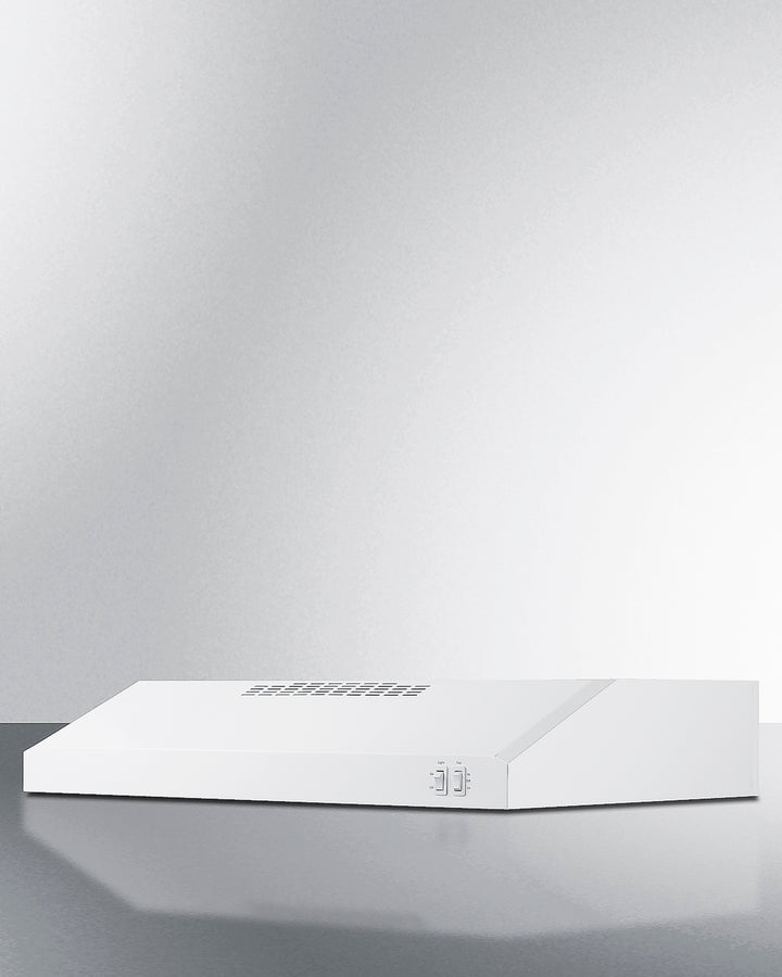 Summit HC30WW 30″ Wide Under-Cabinet Convertible Range Hood – White Finish