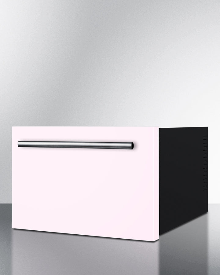 Summit LX1DP 18″ Wide Built-In Cosmetics Drawer Refrigerator – Blush Pink Front