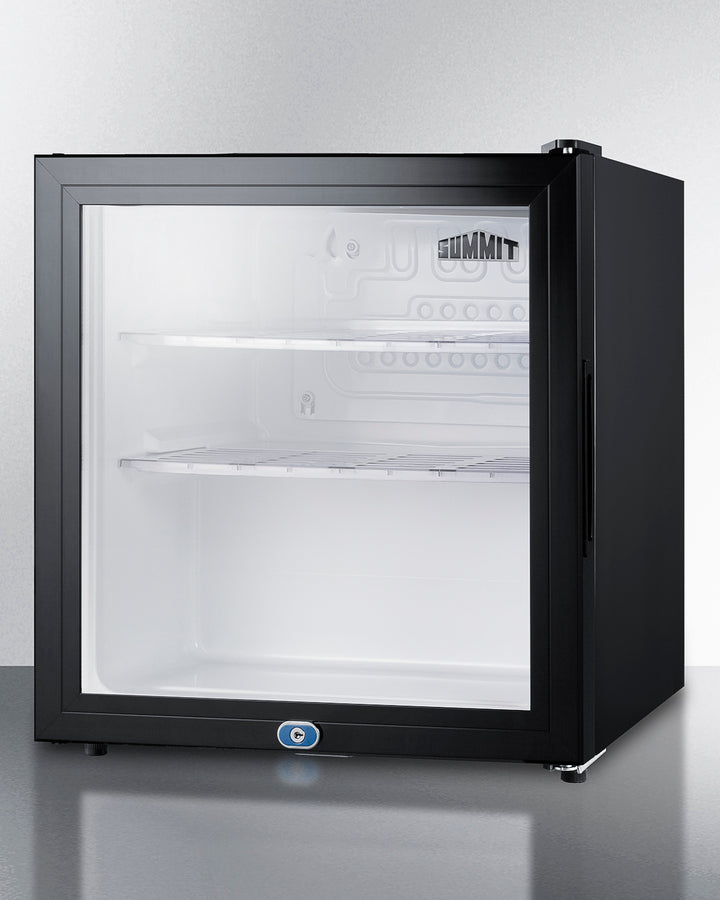 Summit MB43GL 18″ Compact Minibar with Glass Door – Black Cabinet