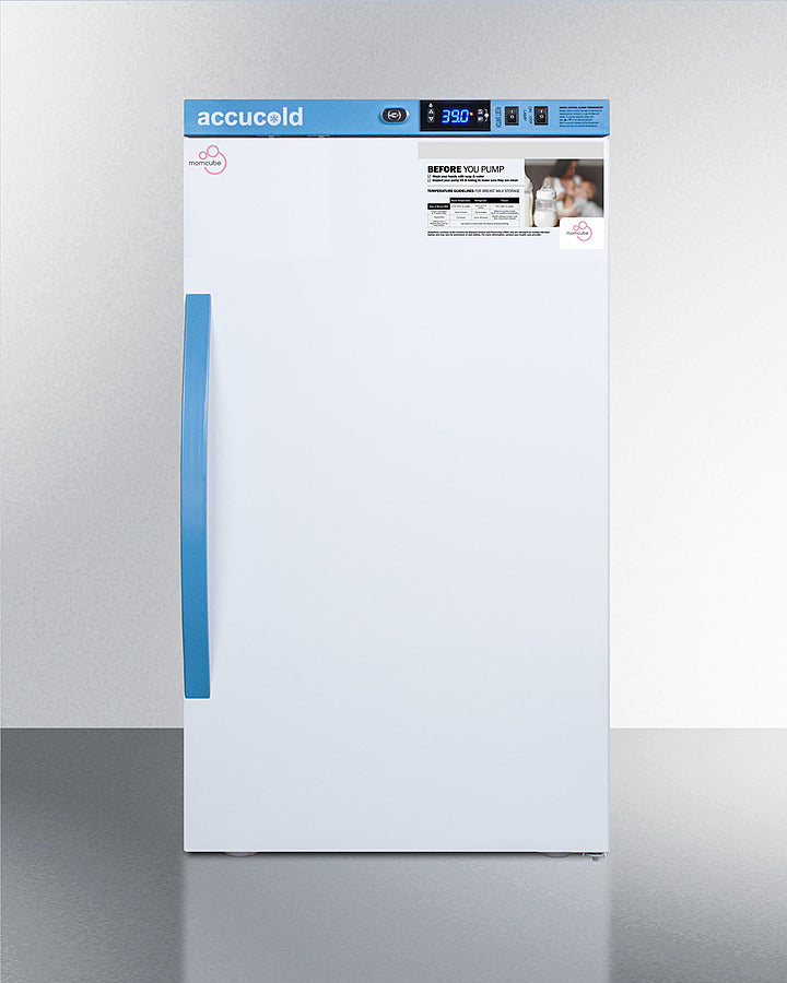 Summit MLRS3MC 3 cu. ft. MOMCUBE® Breast Milk Refrigerator – Counter-Height, White Cabinet