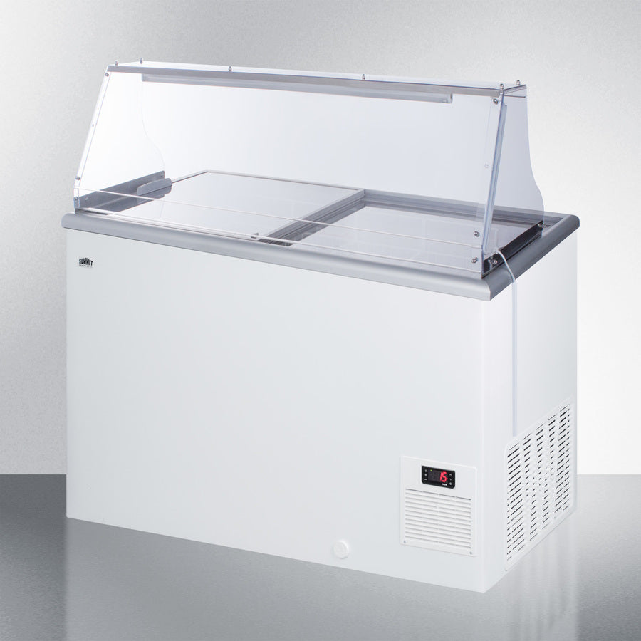 Summit NOVA35PDC 43″ Wide 11.7 cu. ft. Commercial Ice-Cream Dipping Cabinet – White Cabinet with Polycarbonate Sneezeguard
