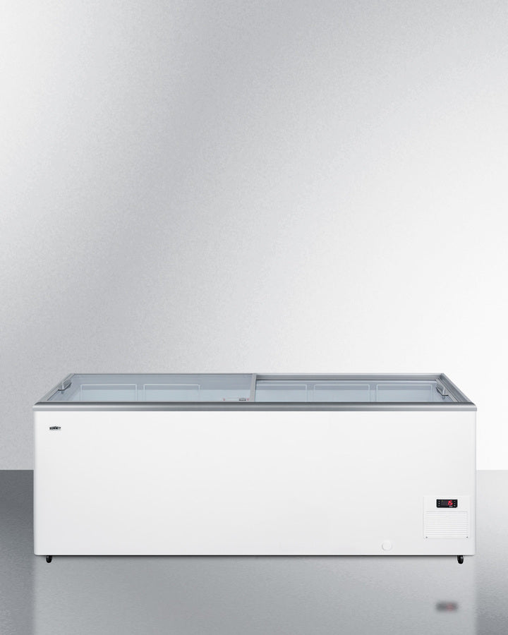 Summit NOVA61 21.3 cu. ft. Flat-Top Commercial Ice-Cream Chest Freezer – White Cabinet