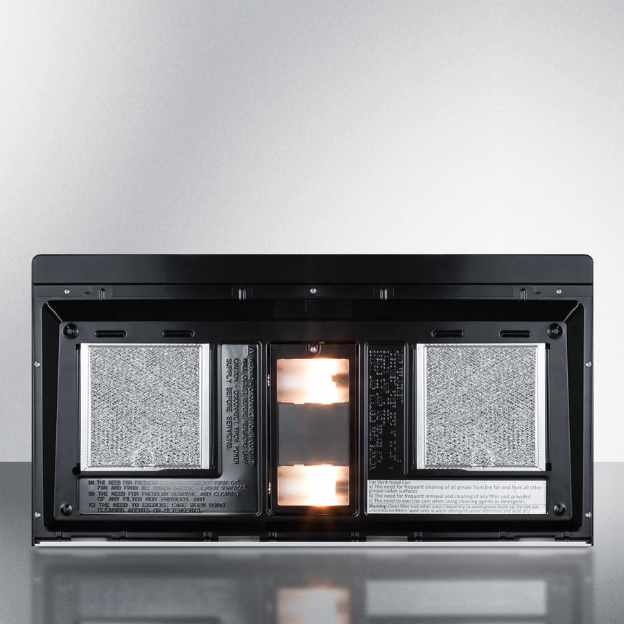 Summit OTRSS301 30″ Wide Over-the-Range Microwave – Stainless Steel Front, Black/SS Cabinet