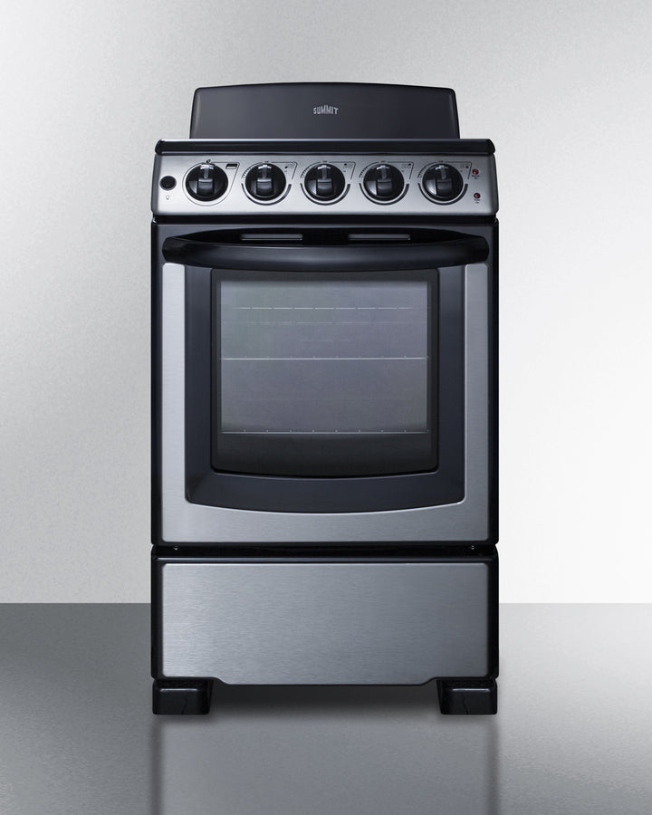 Summit PROEL20SS 20″ Wide Electric Coil Range – 4 Burners, 2.3 cu. ft. Oven, Stainless Steel Door