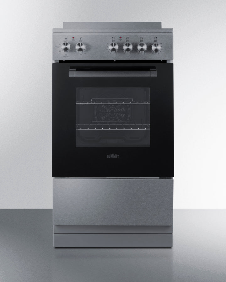 Summit REXT20SS 20″ Wide Electric Range – Smooth Ceramic-Glass Top, 1.87 cu ft Oven, Stainless Steel Finish
