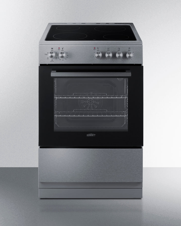Summit REXT24SS 24″ Wide Electric Smooth-Top Range – 2.44 cu. ft Oven, Stainless Steel Door