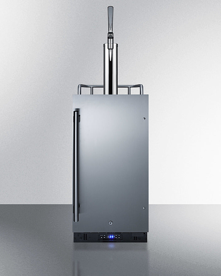 Summit SBC15NCF 15″ Wide Built-In Nitro Coffee Kegerator – Stainless-Steel Door, Black Cabinet