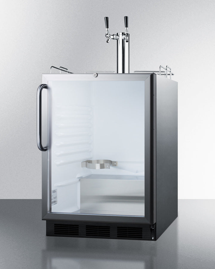 Summit SBC56GBICSSADA 24″ Wide Built-In Beer Dispenser – ADA-Compliant, Dual-Tap, Stainless Steel Cabinet & Glass Door