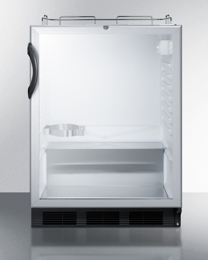 Summit SBC56GBINKADA 24″ Wide Built-In/Undercounter Kegerator – 5.5 cu ft Capacity, ADA-Height, Glass Door