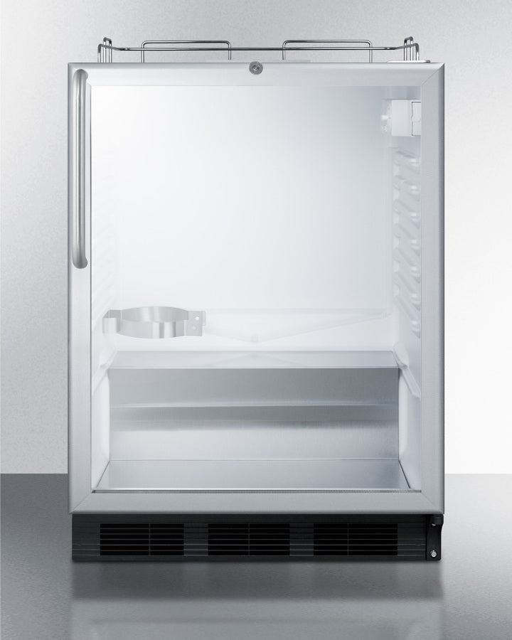 Summit SBC56GBINKCSSADA 24″ Wide Built-In ADA-Height Beer Dispenser – 5.5 cu ft Capacity, Stainless-Steel Cabinet & Glass Door