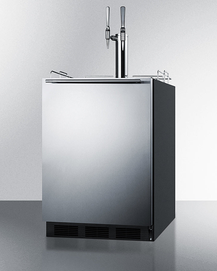Summit SBC58BLBIADANCFTWIN 24″ Wide ADA-Compliant Built-In Dual-Tap Kegerator – Panel-Ready