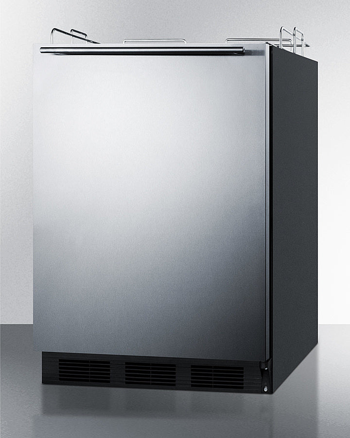 Summit SBC58BLBIADANK 24″ Wide Built-In ADA-Height Kegerator – 5.5 cu ft, Stainless Steel Door