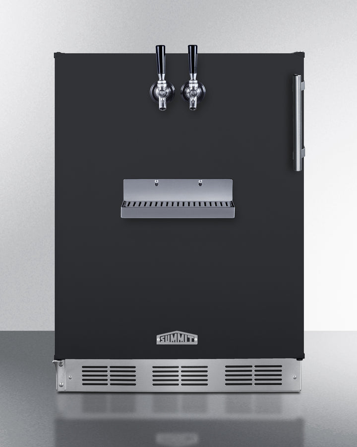 Summit SBC58BFRTPCFADA 24″ Wide Front-Tap Built-In Cold Brew Coffee Kegerator – ADA-Compliant, Black Cabinet