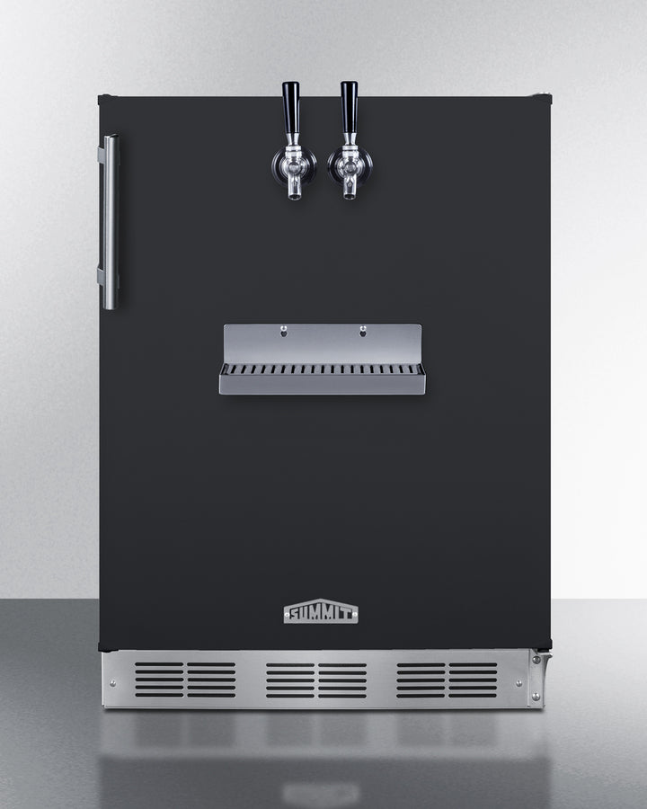 Summit SBC58BFRTPADA 24″ Wide Front-Tap Built-In Beer Kegerator – ADA-Compliant, Black Cabinet