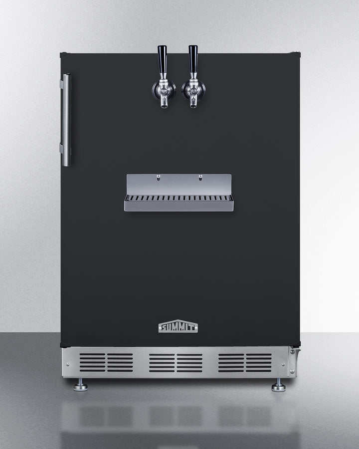Summit SBC58BFRTPCF 24″ Wide Front-Tap Built-In Cold Brew Coffee Kegerator – Black Cabinet, Dual Tap