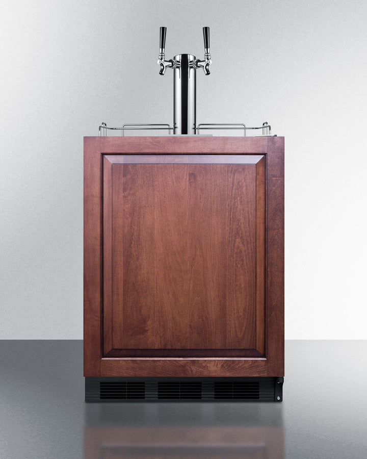 Summit SBC58BLBIADAIFTWINBW 24″ Wide Built-In Dual-Tap Kegerator – ADA-Compliant, Panel-Ready Door, Black Cabinet